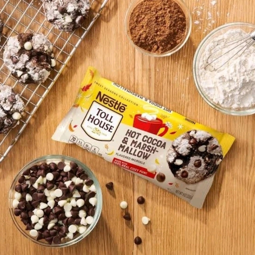 4x Nestle Toll House Hot Cocoa & Marshmallow Favored Baking Morsels  9 Oz Each